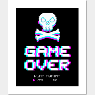 Game Over Gaming Dark Posters and Art